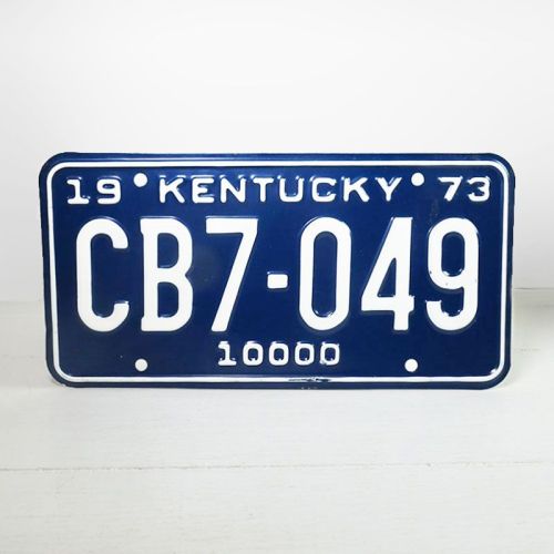 1973 Kentucky Commercial State License Plate CB7-049