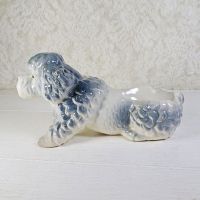 Vintage Ceramic Poodle Figurine Ashtray from Japan Left - Click to enlarge