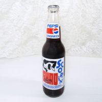 Shaq Scorin' full 12 oz. Longneck Pepsi bottle from his 1992-1993 rookie season with the Orlando Magic: Front View - Click to enlarge