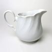 Vintage Sheffield bone white porcelain 8 oz. creamer with beautiful swirl design: Right Side View