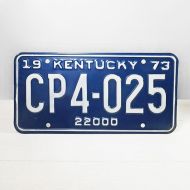 1973 Kentucky Commercial State License Plate CP4-025
