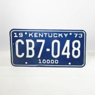 1973 Kentucky Commercial State License Plate CB7-048
