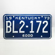 1973 Kentucky Commercial State License Plate BL2-172