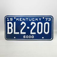 1973 Kentucky Commercial State License Plate BL2-200
