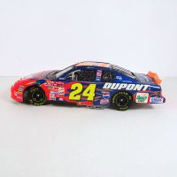 Nascar Jeff Gordon flames No 24 Action 2001 Chevrolet  Monte Carlo diecast 1:24 stock race car bank with key: Left Side View - Click to enlarge