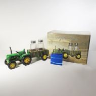 Tractor Trailer Salt and Pepper Shakers Set in Box