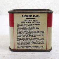 Vintage Kroger Ground Mace True Taste Spice Metal Tin Back - Click to enlarge