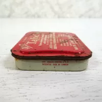 Vintage Tabcin pain relieving compound empty metal slider drawer tin. Red top with white graphics: Right - Click to enlarge