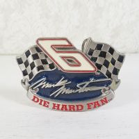 Mark Martin Vintage 1997 No 6 Rousch Racing Pewter Belt Buckle Front - Click to enlarge