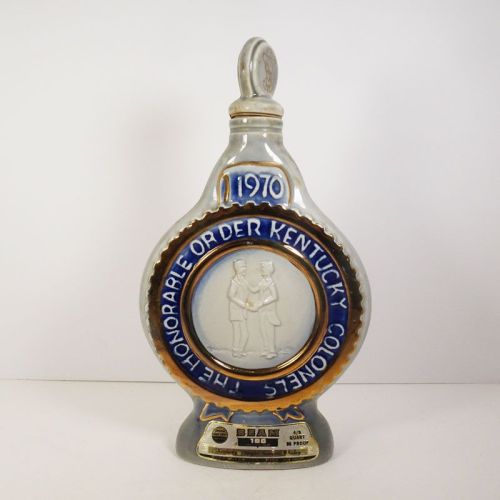 1970 Vintage Jim Beam Decanter depicting The Honorable Order Kentucky Colonels: Front View