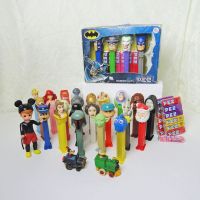 Pez Dispensers Vintage Mixed Lot: Star Wars, Disney, Batman Collector Set in Box, Candy and More: All Front View - Click to enlarge