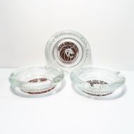 Three MGM Grand Hotel Las Vegas Glass Ashtrays