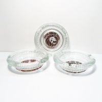 Three MGM Grand Hotel Las Vegas Glass Ashtrays: Main - Click to enlarge