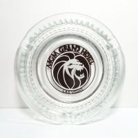 Three MGM Grand Hotel Las Vegas Glass Ashtrays: Top 1 - Click to enlarge