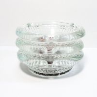 Three MGM Grand Hotel Las Vegas Glass Ashtrays: Stacked - Click to enlarge