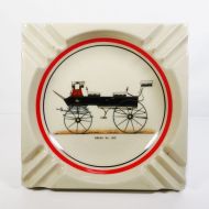 Vintage Break No 363 open top carriage ashtray featuring three diagonal cigarette rests in each corner: Top