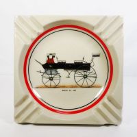 Vintage Break No 363 open top carriage ashtray featuring three diagonal cigarette rests in each corner: Top - Click to enlarge