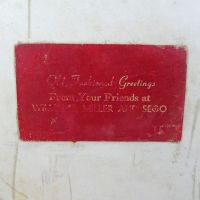 Vintage Break No 363 open top carriage ashtray featuring three diagonal cigarette rests in each corner: Nametag - Click to enlarge