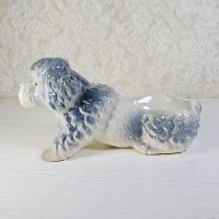 Vintage Ceramic Poodle Figurine Ashtray from Japan: Left - Click to enlarge