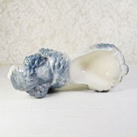 Vintage Ceramic Poodle Figurine Ashtray from Japan: Top - Click to enlarge