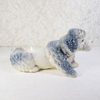 Vintage Ceramic Poodle Figurine Ashtray from Japan Right - Click to enlarge