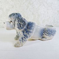 Vintage Ceramic Poodle Figurine Ashtray from Japan: Leftish - Click to enlarge