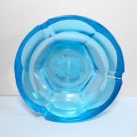 Wedding Day Blue Glass Vintage Novelty Ashtray: Top - Click to enlarge