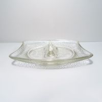 Holiday Inn Vintage Clear Glass Ashtray: Side - Click to enlarge