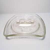 Holiday Inn Vintage Clear Glass Ashtray: Top Side - Click to enlarge