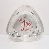 Tell em Joe Camel Sent You Vintage Glass Ashtray: Top - Click to enlarge