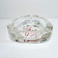 Tell em Joe Camel Sent You Vintage Glass Ashtray: Top Side - Click to enlarge