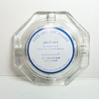 Leo Craig Specialty Advertising Glass Ashtray: Bottom - Click to enlarge