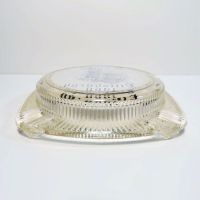 NAWCC Watch Clock Collectors 1960 Clear Glass Ashtray: Bottom Side - Click to enlarge