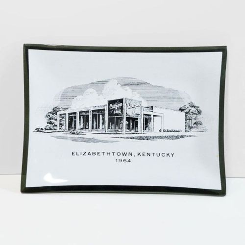 Citizens Bank Elizabethtown Kentucky Glass Ashtray: Top