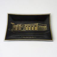 Vintage First State Bank of Irvington Kentucky Curved Glass Ashtray: Top