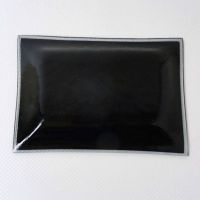 Vintage First State Bank of Irvington Kentucky Curved Glass Ashtray: Bottom - Click to enlarge