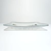 Vintage 1953 Norwood Hyde Park Bank and Trust Ohio Curved Glass Ashtray: Side - Click to enlarge