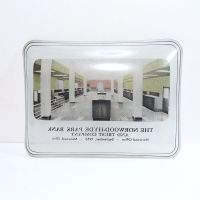 Vintage 1953 Norwood Hyde Park Bank and Trust Ohio Curved Glass Ashtray: Bottom - Click to enlarge