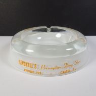 Hecknells Prescription Drug Store Glass Ashtray: Main