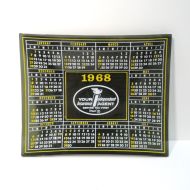 Insurance Agents 1968 Calendar Glass Ashtray: Top