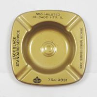 Jack Black Standard Oil Vintage Metal Ashtray: Top - Click to enlarge