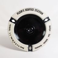 Pleins Service Station Vintage Metal Ashtray