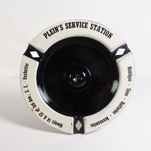 Pleins Service Station Vintage Metal Ashtray: Top