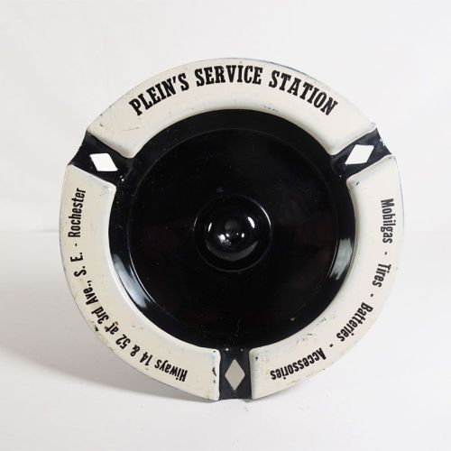 Pleins Service Station Vintage Metal Ashtray