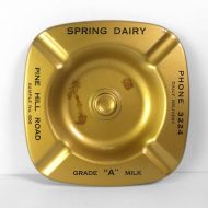 Spring Dairy Metal Ashtray Salesman Sample 600: Top