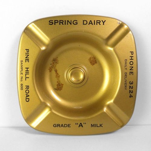 Spring Dairy Metal Ashtray Salesman Sample 600: Top