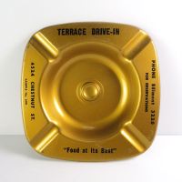Terrace Drive In Metal Ashtray Salesman Sample 600: Top - Click to enlarge