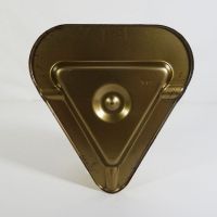 Tomco Seed Corn Triangular Vintage Metal Ashtray: Bottom - Click to enlarge