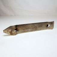 Falls City Beer vintage metal beer bottle can opener. Vaughn U.S.A. Staining. Broken tip: Front