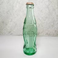 San Francisco California 6 oz empty hobbleskirt Coke bottle with Coca Cola Classic cap: pat'd Side View